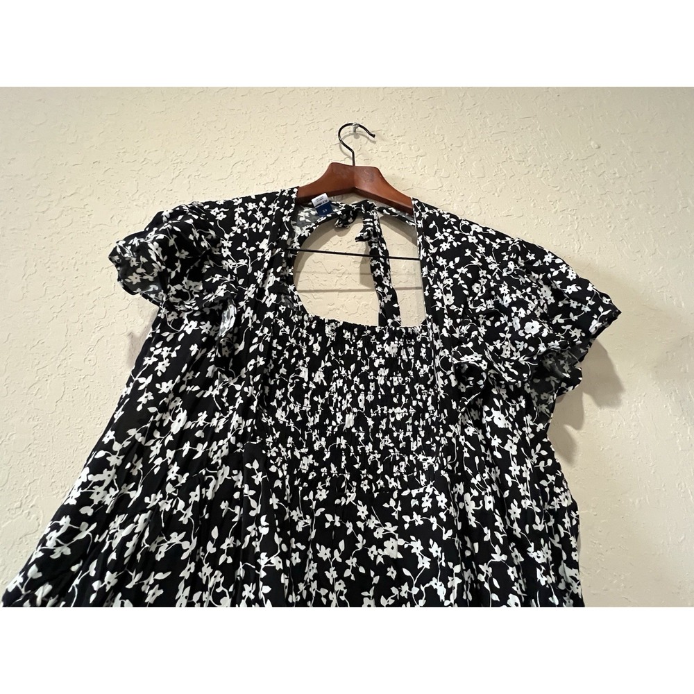 Old Navy Dress Mini Flutter Bloomcore Floral 4X Boho Prairie Vacation Beach - Picture 3 of 10